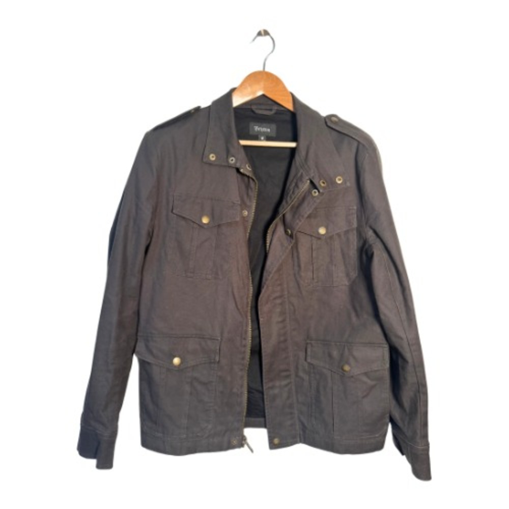 Brixton Full Zip Utility Military Chore‎ Jacket Brown Men's Size L Large